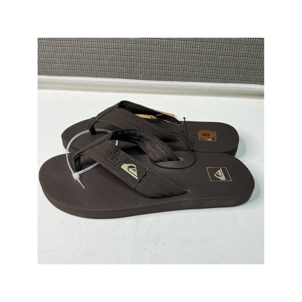 Quiksilver Flip Flops Men's Size 8 Brown Color Exactly